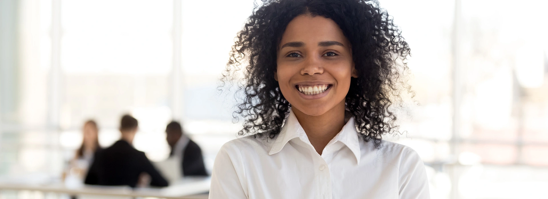 Young woman in office