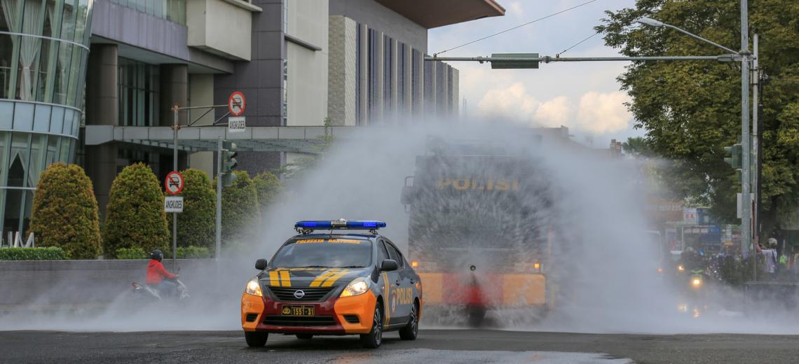 Police car in Indonesia