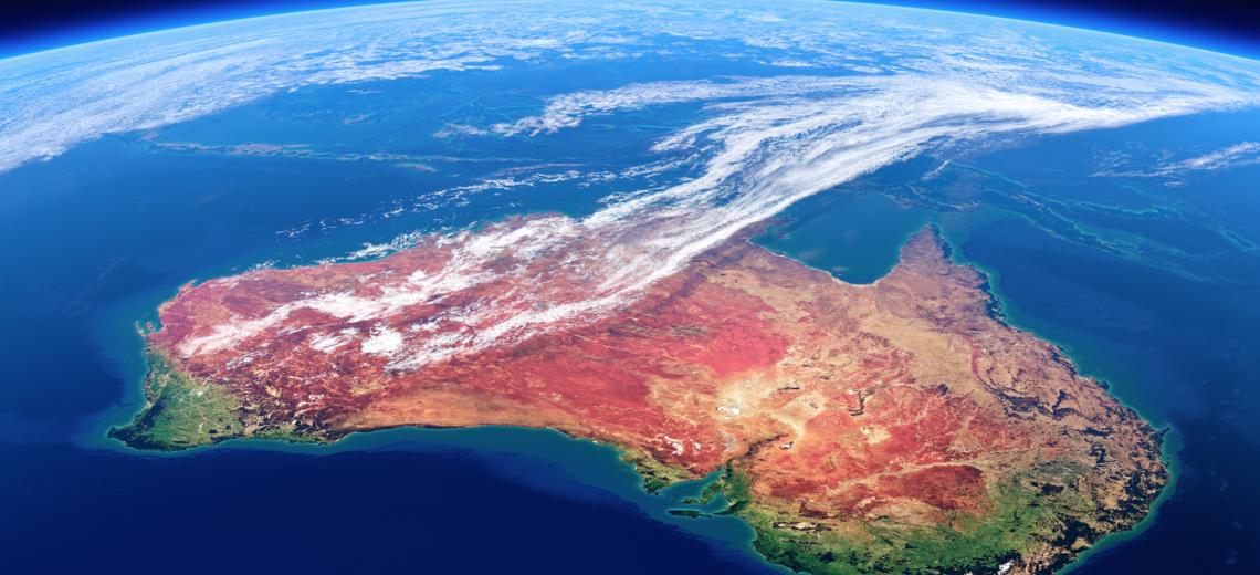 View of Australia from space