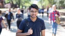 Student on campus