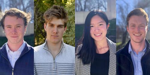 Headshot left to right of Charles Gill, Jeremy Nicholson, Sarah Soo and Ryan McCoy